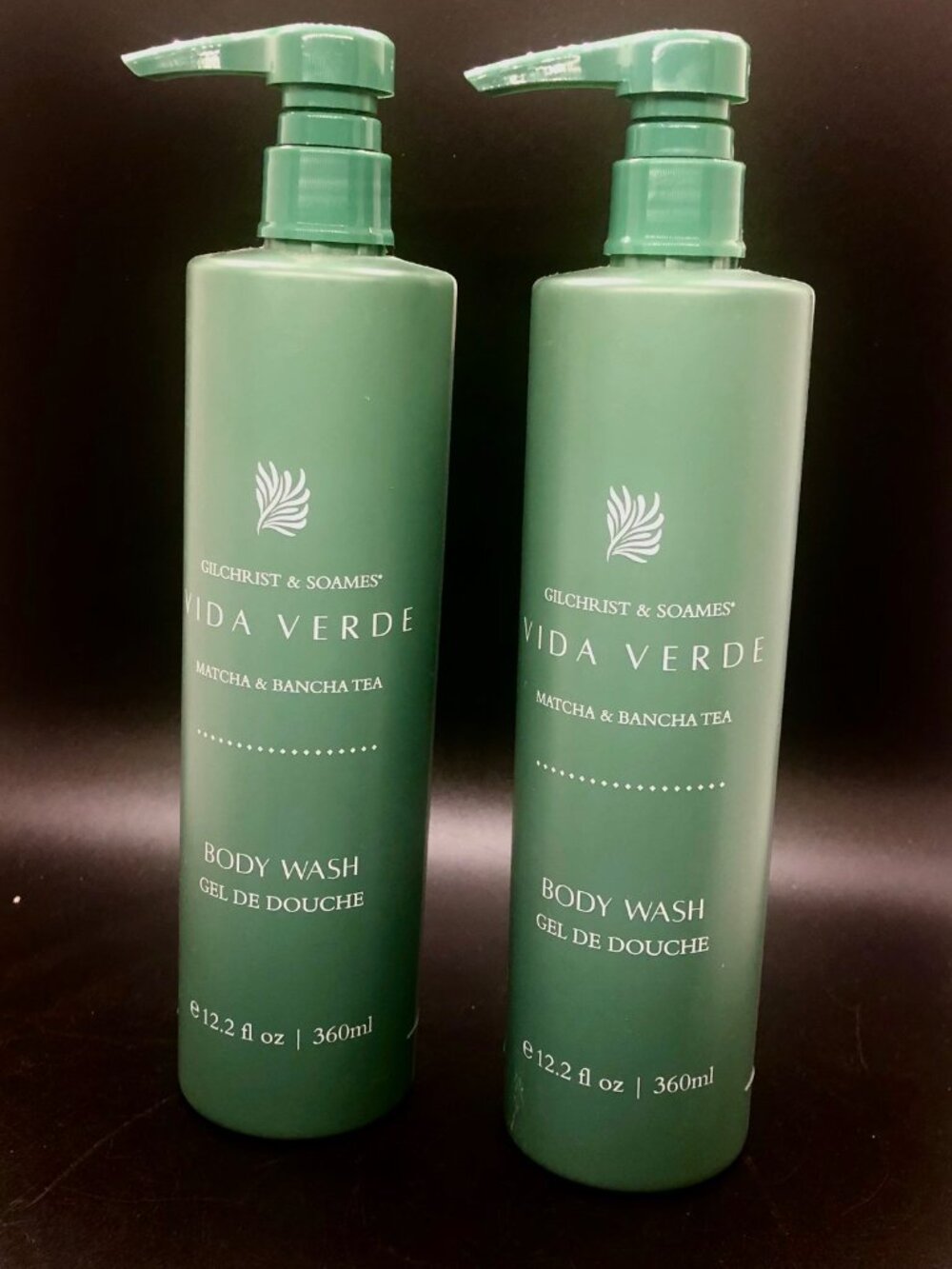 New Body Wash Gilchrist & Soames Vida Verde Matcha & Bancha Tea (2) 12.2oz